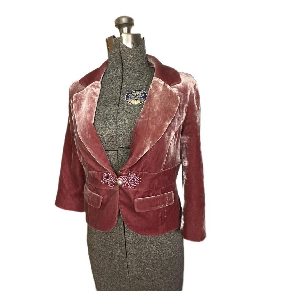 Pink Velvet Abercrombie and Fitch Blazer